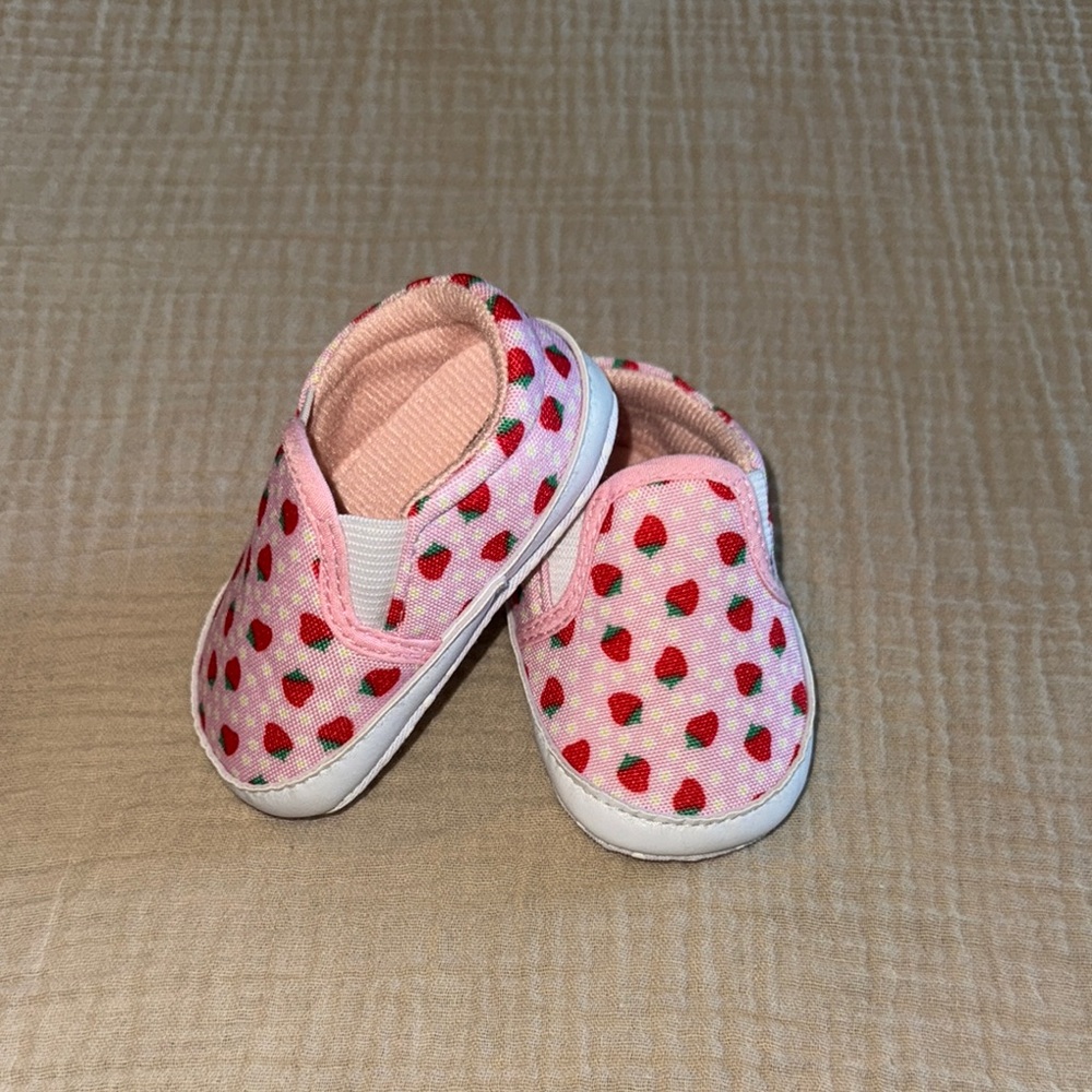 Pink Strawberry Kids Shoes